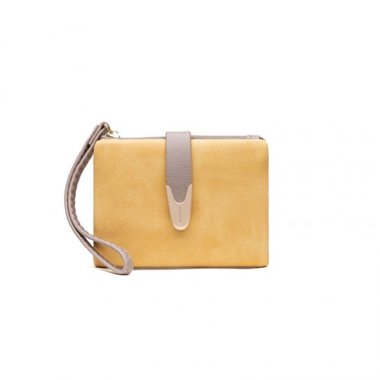Korean style new women's wallet, retro casual buckle wallet, women's short wallet, coin purse