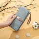 Lianbu's popular women's wallet, casual and fashionable, long PU wallet with buckle.