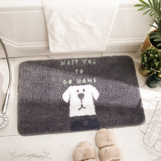 New cute cartoon pet bathroom doormat, non-slip absorbent floor mat for home entrances and bathrooms. New cute cartoon pet bathroom doormat, non-slip absorbent floor mat for home entrances and bathrooms.