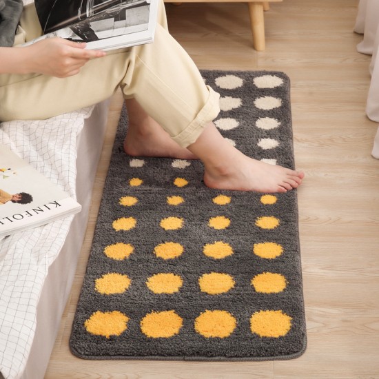 Luxury, light-weight entryway mats with a faux wool coffee table mat and bedside rug. Luxury, light-weight entryway mats with a faux wool coffee table mat and bedside rug.
