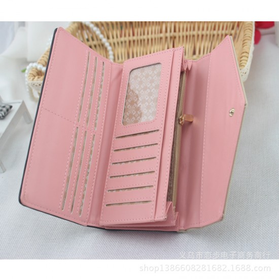 Cross-Border European and American Popular Women's Long Wallet with Retro Print and Fashionable Wallet, Clutch, and Coin Purse