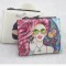 New short wallet Cartoon Graffiti Print Double Zipper Mini Student Coin Purse for Women
