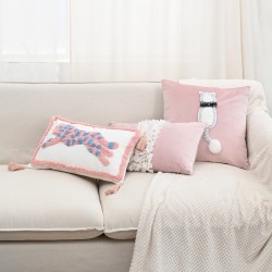 Cross-border Nordic hot-selling Halloween mesh cushion covers with bat and ghost designs for living room sofas and holiday decorations.