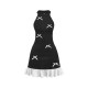 European and American cross-border 2025 new chiffon, fringe-trimmed, inner-layer, sexy, see-through T-shirt, long-sleeved base top for women