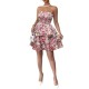 European and American sexy short skirt. Summer vacation-inspired, colorful, tight-fitting, floral tube dress with a flared hem. European and American sexy short skirt. Summer vacation-inspired, colorful, tight-fitting, floral tube dress with a flared hem.