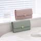 Lianbu women's long wallet, 2025 new PU leather foldable heart buckle trifold bag, women's clutch in stock Lianbu women's long wallet, 2025 new PU leather foldable heart buckle trifold bag, women's clutch in stock