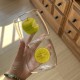 Korean INS natural style blueberry fruit glass, high-borosilicate heat-resistant milk cup. Simple, artistic breakfast cup Korean INS natural style blueberry fruit glass, high-borosilicate heat-resistant milk cup. Simple, artistic breakfast cup