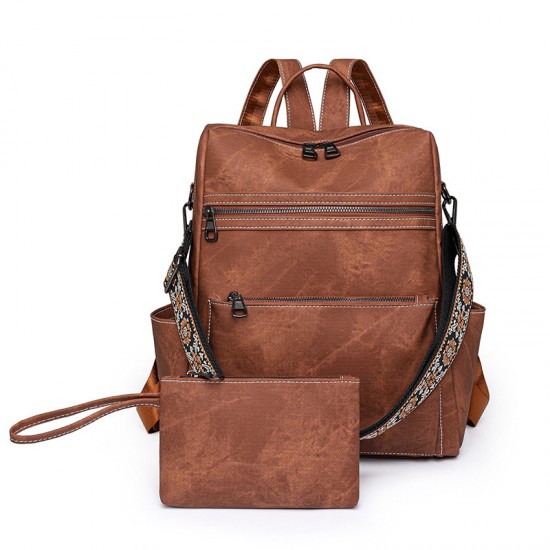 2025 Spring cross-border women's backpack, lightweight women's retro backpack, large-capacity, casual travel dual-use shoulder bag. 2025 Spring cross-border women's backpack, lightweight women's retro backpack, large-capacity, casual travel dual-use shoulder bag.