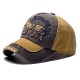 Cross-border distressed washed baseball cap with new lettering. York Retro Denim Patchwork Baseball Cap, Outdoor Sun Visor