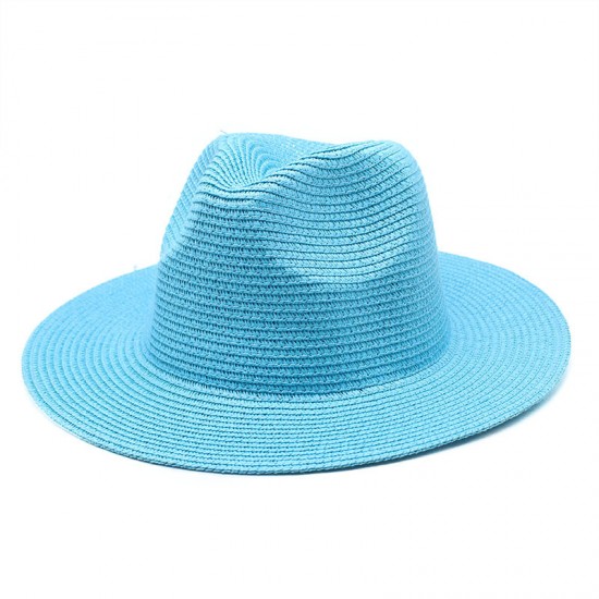 New summer unisex sun hat, fashionable, UV-resistant straw Panama hat, wholesale.