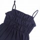 Suspender pleated waisted, slimming dark blue retro wide-leg pants, two-piece suit for women, casual straight pants, versatile set. Suspender pleated waisted, slimming dark blue retro wide-leg pants, two-piece suit for women, casual straight pants, versatile set.