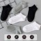 Amazon combed cotton socks for men and women, running socks, solid color, casual short-tube, four-season, breathable boat socks.