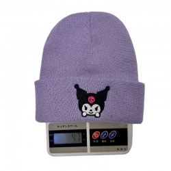 Cute Autumn/Winter Cartoon Parent-Child Knitted Hat, Kuromi Melody Cinnamon Dog Embroidered Warm Wool Hat