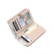 Lianbu women's mid-length, multifunctional, simple PU wallet with large capacity, printed buckle, zippered wallet, and card holder. Lianbu women's mid-length, multifunctional, simple PU wallet with large capacity, printed buckle, zippered wallet, and card holder.