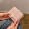 New Lovebu Japanese-Korean style solid-color zippered foldable multifunctional wallet, student coin purse, in stock for wholesale.