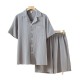 Fresh and elegant women's pajamas, pure cotton double-layer gauze, cute round-neck, loose long-sleeved dress, loose home clothes set Fresh and elegant women's pajamas, pure cotton double-layer gauze, cute round-neck, loose long-sleeved dress, loose home clothes set