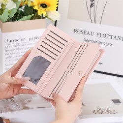Lianbu's hot-selling Korean-style women's wallet, long bow-knot diamond zippered tassel cell phone bag, large capacity clutch.