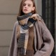 2025 new women's autumn and winter scarves, Korean-style versatile pleated plaid student scarves, men's faux cashmere warm shawls 2025 new women's autumn and winter scarves, Korean-style versatile pleated plaid student scarves, men's faux cashmere warm shawls