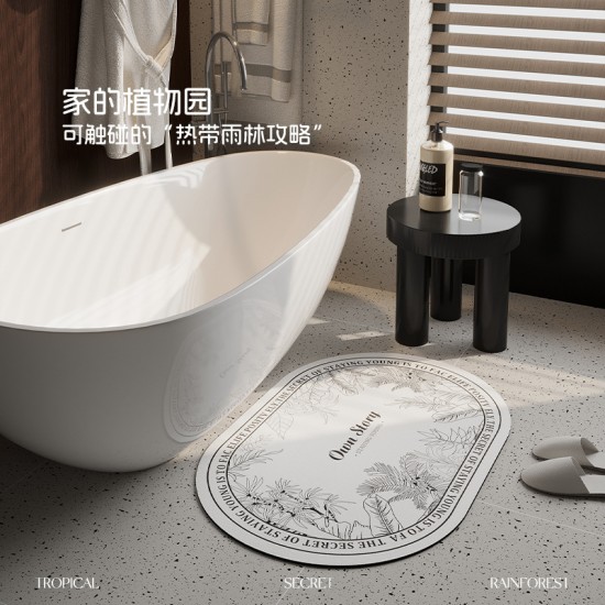 Linen woven bathroom mats, absorbent bathroom doormats, quick-drying, soft bathroom mats with wet/dry separation. Linen woven bathroom mats, absorbent bathroom doormats, quick-drying, soft bathroom mats with wet/dry separation.