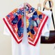 European and American cross-border multi-color stitched imitation silk 90 square scarf for women, personalized, niche, creative, multi-element printed shawl European and American cross-border multi-color stitched imitation silk 90 square scarf for women, personalized, niche, creative, multi-element printed shawl