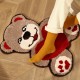 Cute heart bear bedroom bedside rug, shaped children's room mat, children's reading area mat, bedroom bedside rug. Cute heart bear bedroom bedside rug, shaped children's room mat, children's reading area mat, bedroom bedside rug.