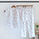 Women's pure cotton home clothes, washed cotton short-sleeved long pants, plaid cotton, large-size, loose, thin summer pajamas set Women's pure cotton home clothes, washed cotton short-sleeved long pants, plaid cotton, large-size, loose, thin summer pajamas set