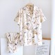 Japanese-style washed cotton kimonos, autumn loose long-sleeved, thin, spring and summer cotton loungewear, steaming suits.