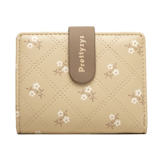 Lianbu new Korean style, simple short two-fold women's wallet Fashionable student-friendly printed foldable wallet with multiple card slots Lianbu new Korean style, simple short two-fold women's wallet Fashionable student-friendly printed foldable wallet with multiple card slots