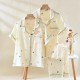 Women's summer pajamas, plus-size, pure cotton, double-layered gauze short-sleeved trousers, refreshing, soft, loose loungewear two-piece set Women's summer pajamas, plus-size, pure cotton, double-layered gauze short-sleeved trousers, refreshing, soft, loose loungewear two-piece set