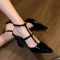European women's shoes, 2023 autumn single-strap leopard print square-toed flats, European-made shallow-cut single shoes for women.