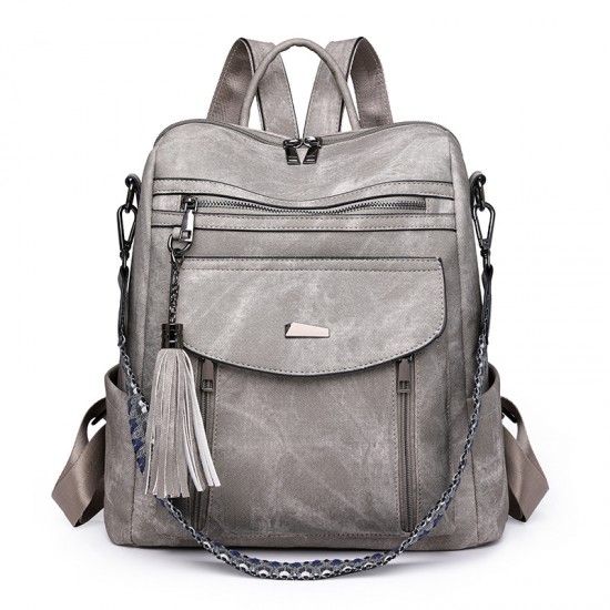 2025 spring cross-border trend PU women's bags, casual and multifunctional backpack wholesale