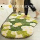 Irregular moss green carpet, living room coffee table rug, bedroom floor mats, thickened plush bedside rugs, bathroom absorbent mats Irregular moss green carpet, living room coffee table rug, bedroom floor mats, thickened plush bedside rugs, bathroom absorbent mats
