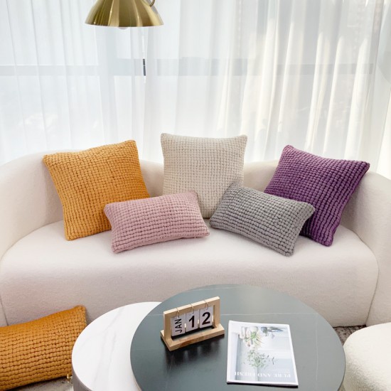 Cross-border Nordic INS twill velvet pillowcases, pompom chiffon lace pillows, living room sofa, bedroom party decor Cross-border Nordic INS twill velvet pillowcases, pompom chiffon lace pillows, living room sofa, bedroom party decor