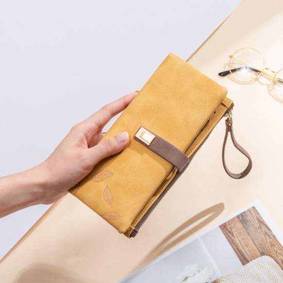 Factory Direct 2023 Cross-Border Hot-selling long women's wallet, vintage frosted zipper clutch, large capacity wallet. Factory Direct 2023 Cross-Border Hot-selling long women's wallet, vintage frosted zipper clutch, large capacity wallet.