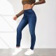 2025 Cross-Border Amazon Independent Autumn Hot Girl Skinny Jeans: Streetwear High-Waisted Stretch Skinny Pants for Women