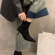 Thick-heeled square-toed brown closed-toed sandals for women, 2023 summer shallow-cut European and American slingback high-heeled sandals. Thick-heeled square-toed brown closed-toed sandals for women, 2023 summer shallow-cut European and American slingback high-heeled sandals.