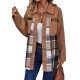 Foreign Trade European and American Fashion Lapel Plaid Long Sleeve Jacket: 2025 Autumn and Winter Women's Single-Breasted Versatile Casual Jacket