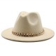 2021 Autumn/Winter British-style woolen jazz hat for men and women, European and American wide-brimmed hat, fashionable wide-brimmed felt hat 2021 Autumn/Winter British-style woolen jazz hat for men and women, European and American wide-brimmed hat, fashionable wide-brimmed felt hat