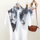 Korean fashionable, pastoral style, floral print, elegant design square scarves, niche, youthful, new silk scarves for mothers Korean fashionable, pastoral style, floral print, elegant design square scarves, niche, youthful, new silk scarves for mothers