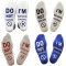 Logo heat transfer hot stamping on socks, mid-length floor socks with hot stamping on socks, and lettering on football socks