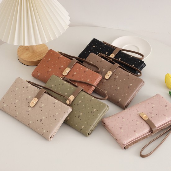 Lianbu new style Women's long wallet, large capacity, multifunctional phone bag, stylish printed clutch, wallet, purse Lianbu new style Women's long wallet, large capacity, multifunctional phone bag, stylish printed clutch, wallet, purse