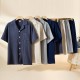 Fresh and elegant women's pajamas, pure cotton double-layer gauze, cute round-neck, loose long-sleeved dress, loose home clothes set Fresh and elegant women's pajamas, pure cotton double-layer gauze, cute round-neck, loose long-sleeved dress, loose home clothes set