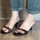 Women's nude high heels, soft leather stilettos, pointed toes, soft soles, French-style shoes with a gentle skirt-matching effect. Women's nude high heels, soft leather stilettos, pointed toes, soft soles, French-style shoes with a gentle skirt-matching effect.