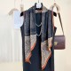 Ethnic retro and niche print, elegant thin silk scarf for women, luxurious Korean-style spring and summer fashionable long oblique scarf. Ethnic retro and niche print, elegant thin silk scarf for women, luxurious Korean-style spring and summer fashionable long oblique scarf.