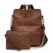 New retro bags, large-capacity, multifunctional women's backpacks, PU bags, wholesale women's bag sets