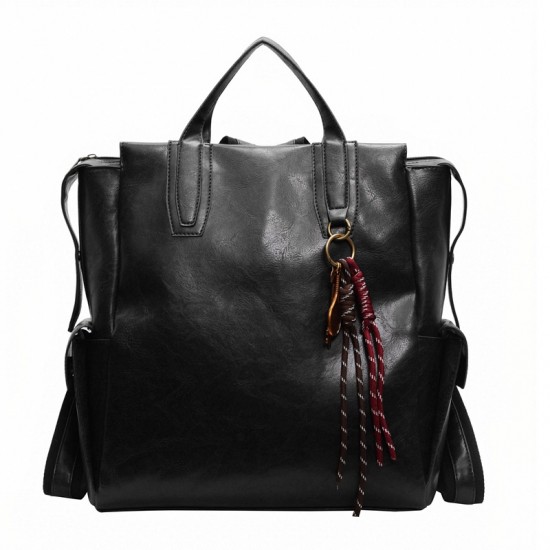 Cross-border retro women's backpack, large-capacity, casual, versatile, commuter schoolbag, street-fashion, high-end travel backpack Cross-border retro women's backpack, large-capacity, casual, versatile, commuter schoolbag, street-fashion, high-end travel backpack