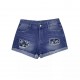 European and American cross-border 2025 summer new ripped denim shorts for women, personalized street print patch jeans, in stock European and American cross-border 2025 summer new ripped denim shorts for women, personalized street print patch jeans, in stock