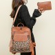 Cute new retro leopard print women's backpacks, fashionable large-capacity backpacks, wholesale Cute new retro leopard print women's backpacks, fashionable large-capacity backpacks, wholesale