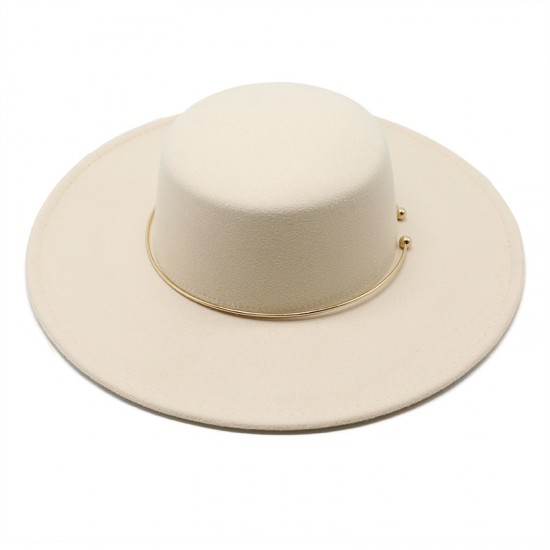 2021 autumn and winter new cross-border thickened men's and women's hat 10cm wide-brim wool felt flat-top hat 2021 autumn and winter new cross-border thickened men's and women's hat 10cm wide-brim wool felt flat-top hat