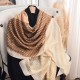 Korean niche imitation cotton and linen silk scarves, fashionable, creative, outerwear, color-blocked scarves, high-end, elegant floral shawls Korean niche imitation cotton and linen silk scarves, fashionable, creative, outerwear, color-blocked scarves, high-end, elegant floral shawls
